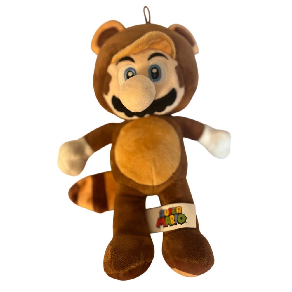 Super Mario Bros Tanooki Suit plush doll Toy 11" Collectible